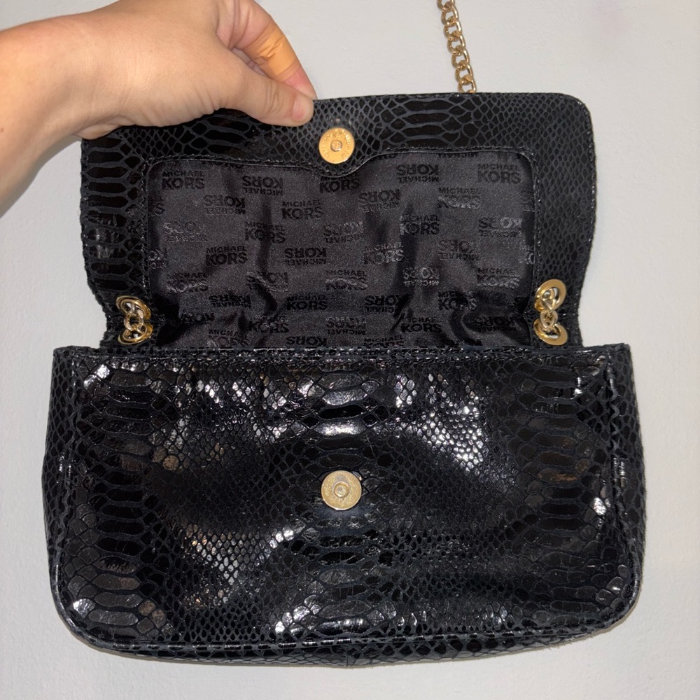 Michael Kors Python Embossed Hamilton Flap Should… - image 4
